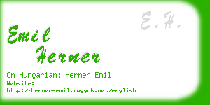 emil herner business card